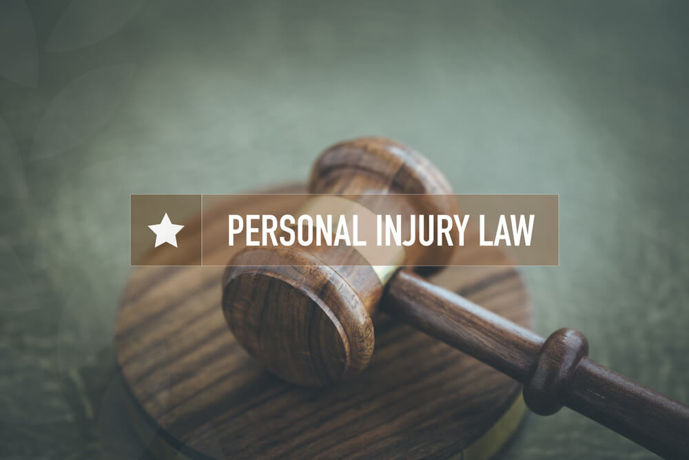 Personal Injury Law with a Star Overwritten on Solicitor's Gavel
